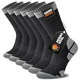 Niorasen Merino Wool Hiking Crew Socks for Men & Women, Thick Cushioned Anti-Blister, Moisture-Wicking...