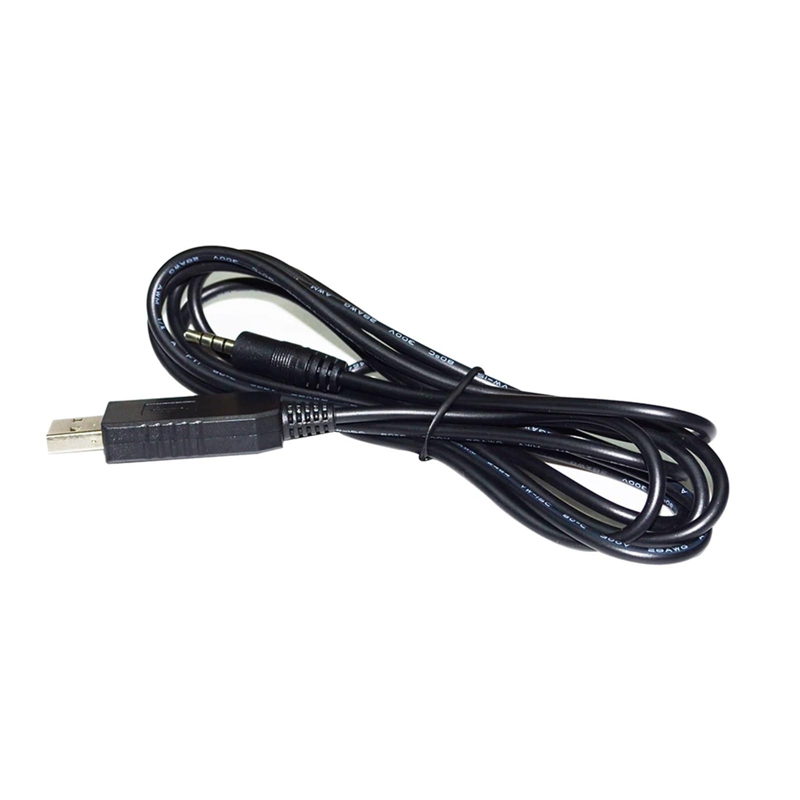 câbles de communication série, Câble de communication série USB vers jack audio stéréo TRRS 3,5 mm 4 pôles noir 1,8 m/3,6 m