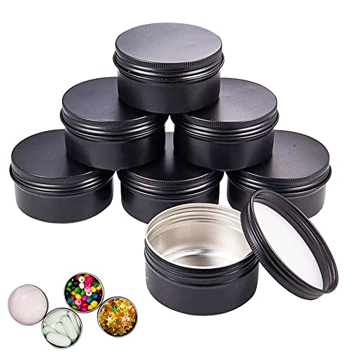 10 Pièces Aluminum Tin jars, Rondes Aluminium Boîtes Cosmétiques, Conteneurs Cosmétiques Aluminium, Conteneurs de Baume, avec Couvercle à Visser, pour Crèmes, Baumes à Lèvres, Bougies, Épices Cover