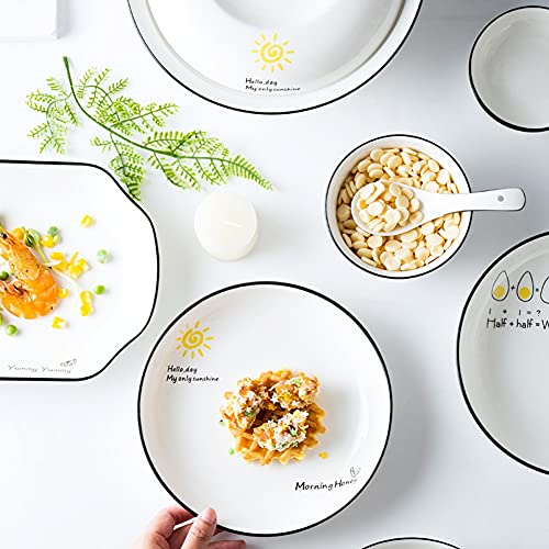 36Pcs Ceramic Dinnerware Set Tableware Dishes Plates Ceramic Combination Dinner Service Set Porcelaine Service For 6, White Luxury Stoneware Tableware Set #TOP1