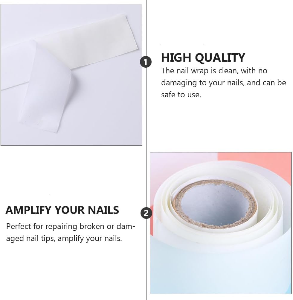 Lurrose 2pcs Silk Wrap for Nails: Broken Nail Repair - Fingernail Glue - Single Use