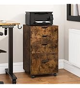 YITAHOME Mobile File Cabinet, 4-Drawer Filing Cabinets for Home & Office, Storage Cabinet with Dr...