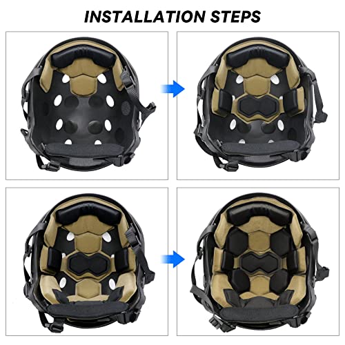 image for Yzpacc Tactical Helmet Pads, Universal Replacement EX Helmet Internal 