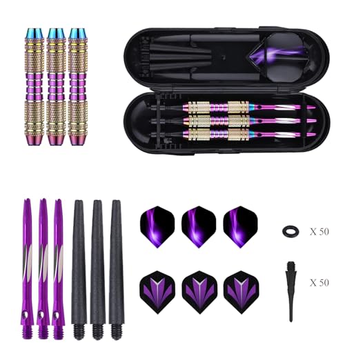 Sanfeng CYBR20-05 Soft Tip Darts Set 20 Gram Rainbow Brass Barrel Darts Plastic Tip thumb #4