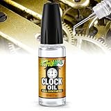 Full Synthetic Clock Oil for Grandfather Clocks,Precision Needle Applicator Included,1 oz Clock Oil for Cuckoo, Wall & Mantle Clocks, Watch, Revives Stuck Movements