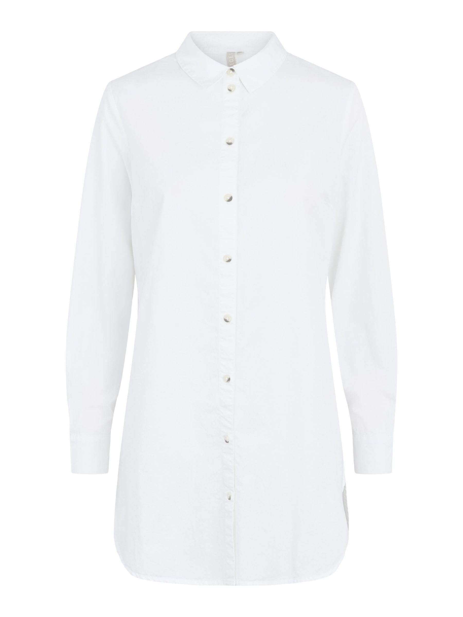 Pieces Women's White Noma Long-Sleeve Plain Shirt in Size 8, Sports Direct
