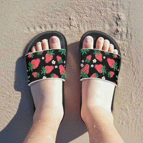 Forchrinse Girls House Slippers Summer Slip on Slides Sandals Comfort Beach Pool Shower Shoes for Little/Big Kids3