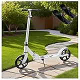 2-in-1 Faltbar Cityroller Kinder 150 kg Tragkraft Mit Zwei Rädern, Verstellbarem Lenker, Sanfte Fahrt Skischlitten für 3-15 Jahre Alte Jungen und Mädchen Ideale Outdoor-Sportarten