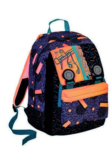 Zaino scuola SEVEN - SWAG BOY - Arancione Nero