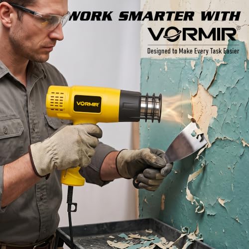 Image of VORMIR VR HG18-55 Hot Air Tool 1800W, 400C-700C Temperature Range, 300-550L /min Air Flow Heat Gun for DIY & Professional Use - 12 Months Warranty