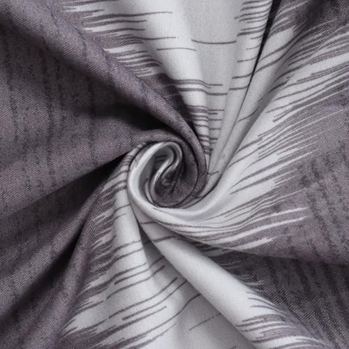 Image of KAWI Super King Glace Cotton Bed Sheet with 2 Pillow Covers fits up 8 inch Mattress for-84 inchx74 inch Size and Also fit for 78 inchx72 inchx12 inch -Dark Gery Floral Print 200TC