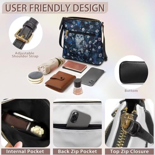 Image of Leather Purses for Women, Leather Hobo Bags for Women Travel Sling Purse Triple Zippered Pockets Shoulder Bag