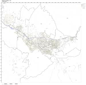 Grand Junction, CO ZIP Code Map Laminated : Amazon.ca: Office Products