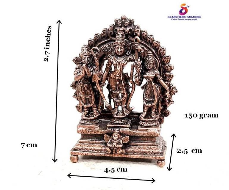 Image of Copper Ram Darbar Idol 2.8 in | Patina Antique Finish
