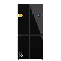 Cecotec Frigorifero Americano 4 Porte Bolero CoolMarket 4D 436 Black Glass E. 436L