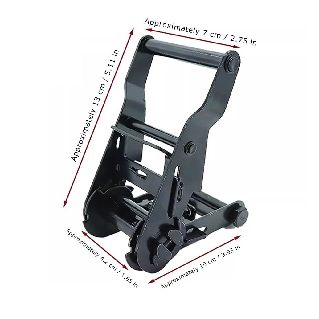 Cinghie A Cricchetto,Resistenti Per Carico 4000 Kg Set Di Cinghie Di Fissaggio Da 38mm Cinghie Fissaggio Con Cricchetto Per Il Fissaggio Di Camion E Il Raggruppamento(Black2,3.8cmx3m/1.49x118in)