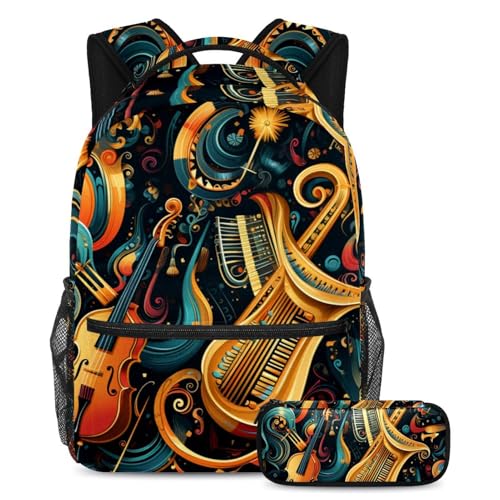 Sac à dos filles et garçons avec trousse à crayons pour voyage et collège