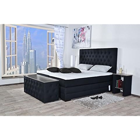 AUKONA Boxspringbett Katharina 180x200, Farbe wählen und ändern, 7 Zonen Taschenfederkern-Matratze Cover