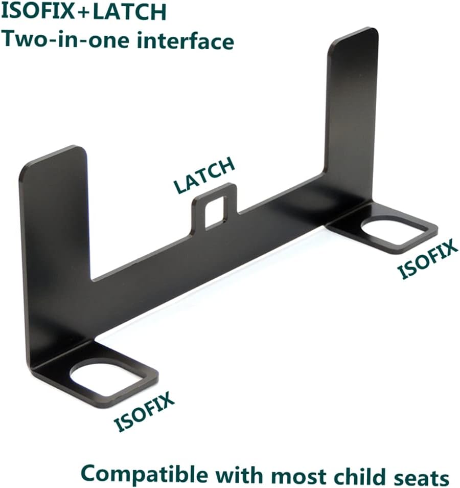 Shkalacar Cars ISOFIX Latch Interface Mount Bracket, Universal Car Seat Restraint Anchor Mounting Kit for ISOFIX Belt Connector