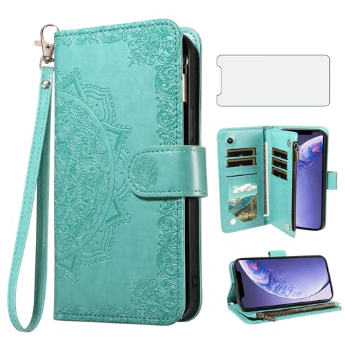 Coque porte-carte iPhone 11 Pro Max avec support vidéo et protection écran Asuwish