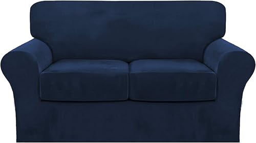 FantasDecor - Funda de sofá elástica para sofá, funda de sofá individual, funda de sofá para sala de estar, funda de sofá de terciopelo con