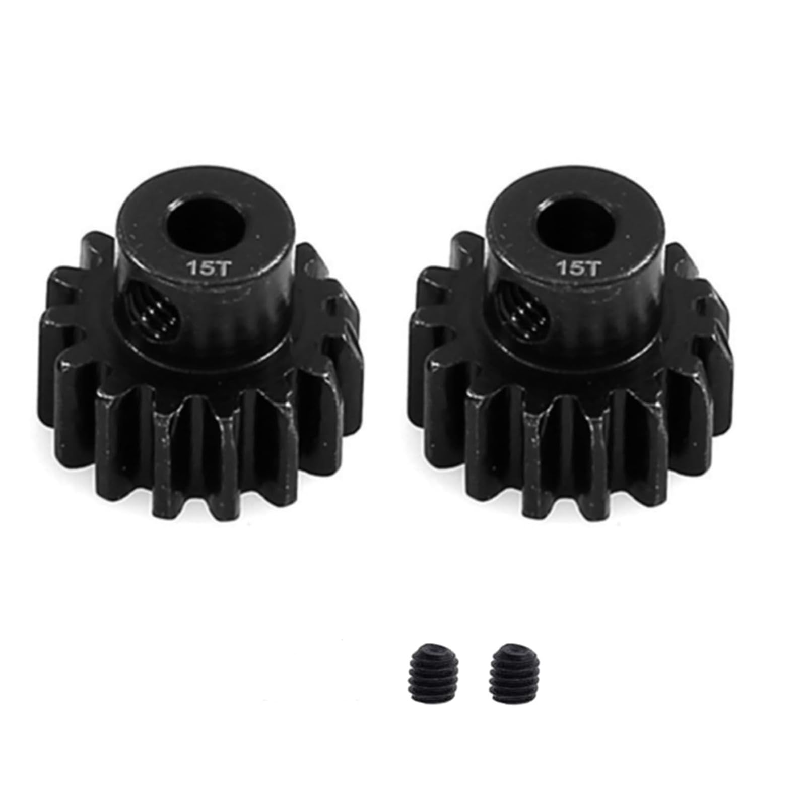 2pcs 3945X Hardened Steel 15-Tooth Pinion Gear (32 Pitch) for Traxxas Slash Rrustler Stampede Raptor 4x4 VXL TRX-4 TRX-6 15T Upgrade Parts