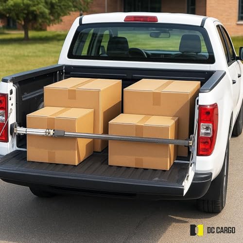 Image of DC Cargo Mall Adjustable Cargo Bar for Pickup Truck Bed - 40 inch-70 inch Truck Bed Divider, 2 Pack Heavy-Duty Cargo Stabilizer for Tundra, Ram 1500 & More