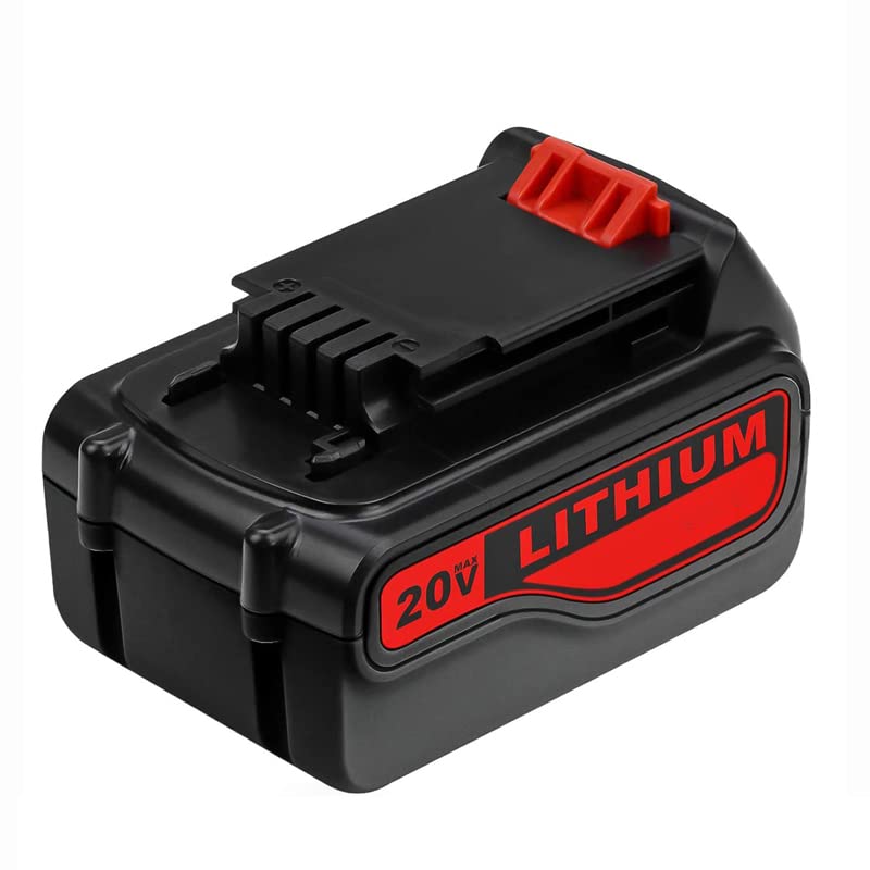 6000mAh Fit for Black and Decker 20VA Li-ion LB20 LBX20 LBXR20 LGC120 LHT2220 LPHT120 LST120 LST220 LSW20 ASL186K ASL188K， Amazon Shipping