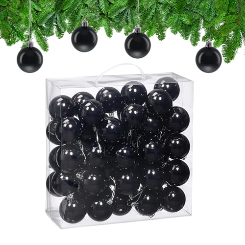 Relaxdays Weihnachtskugeln im 50er Set, Kunststoff, D: 6 cm, Festliche...