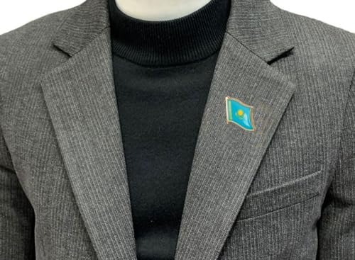 Image of vmcoatdu Country Flag Backs Locking Pin Keepers Locking Clasp Pin Badge International Travel Brooch Metal Alloy Souvenir Pin 0.75x0.7 Inch Small Pin