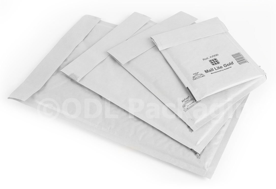 20 Mail Lite White D/1 Padded Bubble Envelope JL1/Featherpost D/1 (180mm x 260mm) (7.1" x 10.2")
