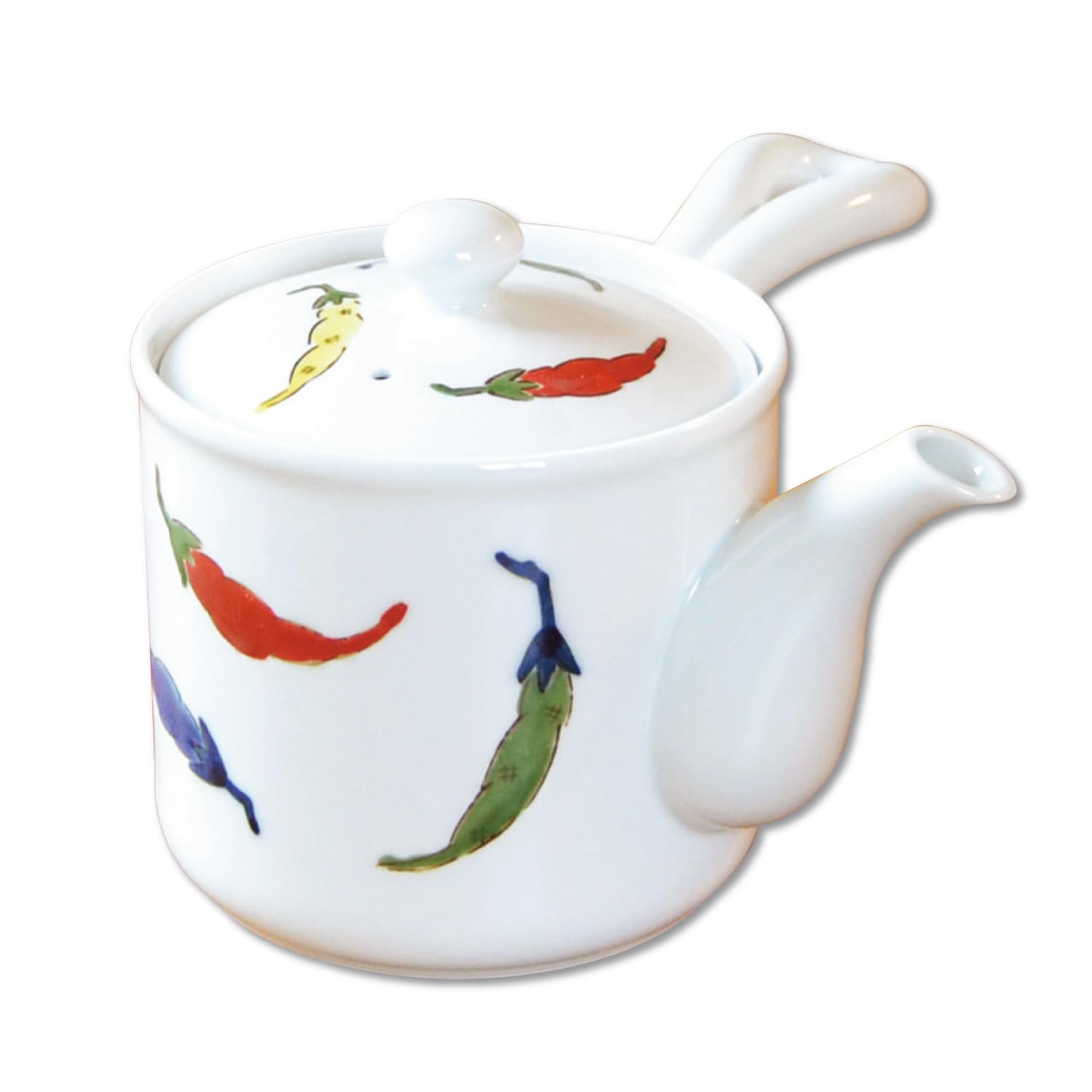 Arita Ware Teapot Chili Pepper Design 15.5oz Stainless Strainer Made in Japan