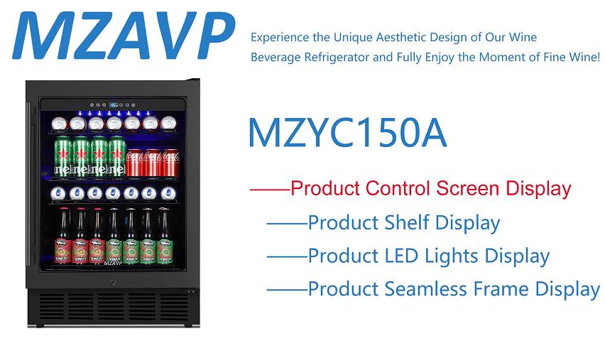 Image of 24 Inch Wide Wine and Beverage Cooler, 2 IN 1 Beverage Refrigerator with Glass Door, Dual Zone Wine Fridge Built-In /Freestanding, Beverage Wine Fridge for Home /Bar, 77 Bottle & 180 Can, Silver