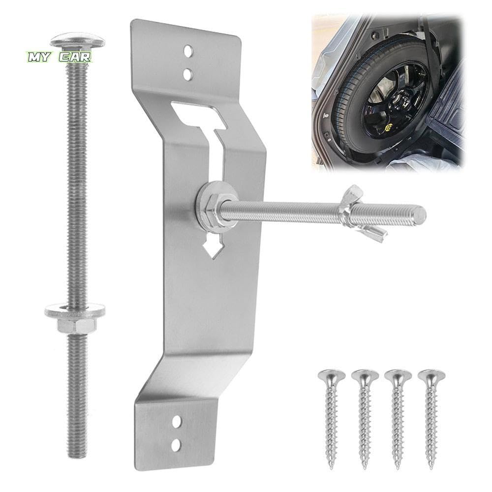 uchwyt ścienny do opon Uchwyt na koło zapasowe do montażu na ścianie Uniwersalny uchwyt na koło odporny na zużycie Oszczędność miejsca Stabilna podstawa Spare Tire Mount(Silver)