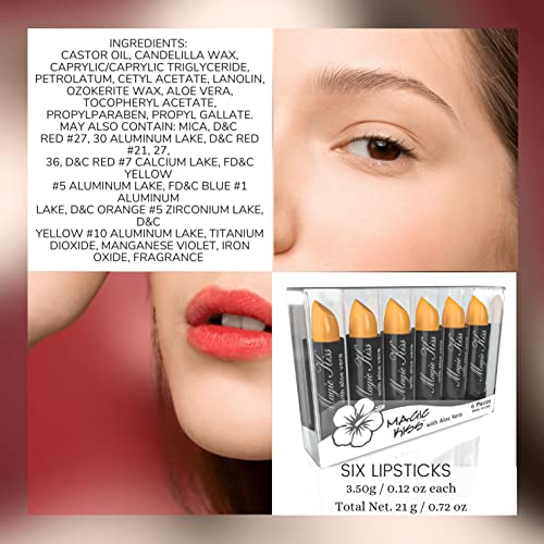 Magic Kiss Lipstick Set Aloe Vera Color Changing Orange MADE IN USA - Image 4