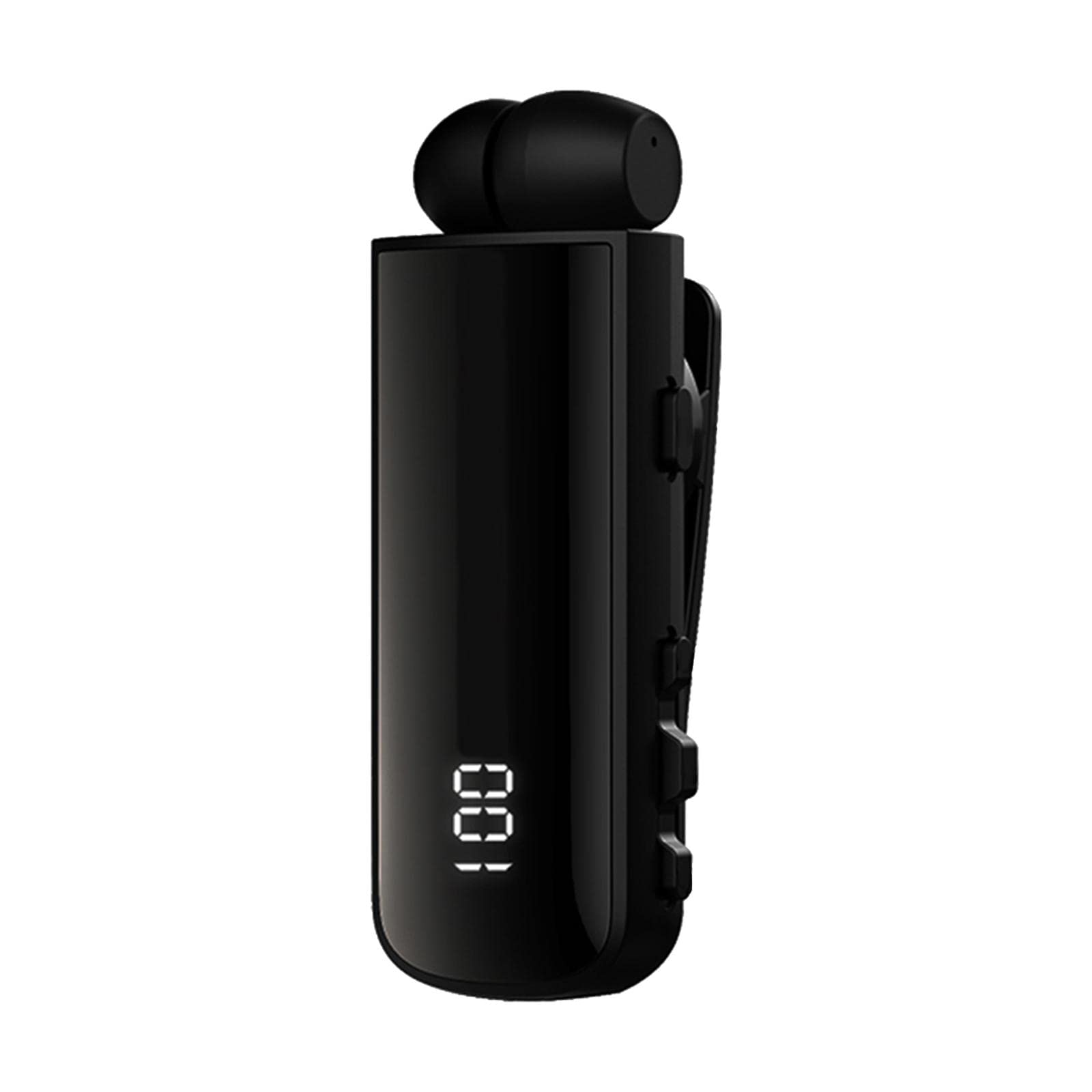 Écouteurs sans fil à clip rétractable noir pour casque audio nomade - 8