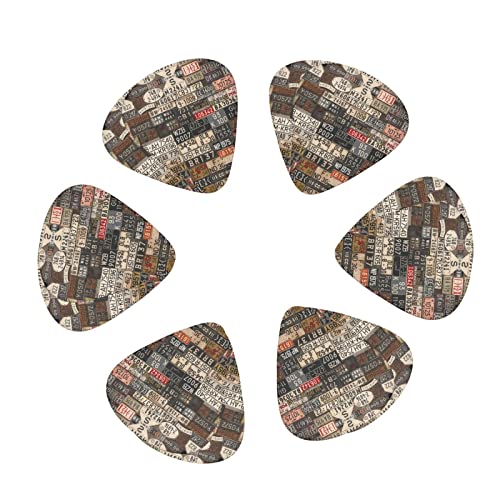 Ensemble de 12 médiators de guitare pour plaque d’immatriculation ancienne pour guitare acoustique, guitare électrique… - Les Beatles, Paul McCartney, John Lennon, RIngo Starr, George Harrison Ensemble de 12 médiators de guitare pour plaque d'immatriculation ancienne pour guitare acoustique, guitare électrique… – Image 3