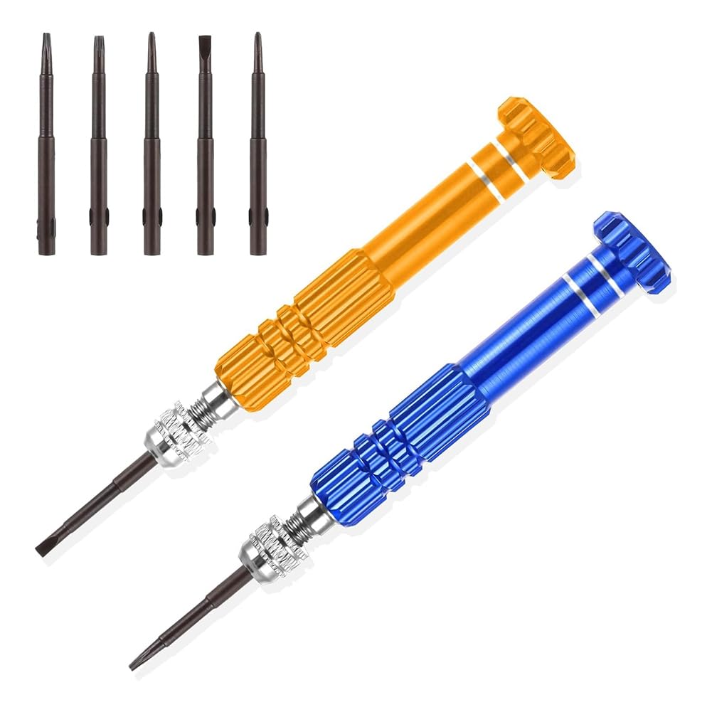 qimoi 5-in-1 Eyeglass Repair Screwdriver Kit Magnetic Watch Screwdriver for Electronics Sunglasses Cellphone Jewelry