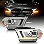 ACANII - For [Halogen Model] 2011-2013 Dodge Durango Chrome LED Tube Sequential Signal Projector Headlights Left+Right