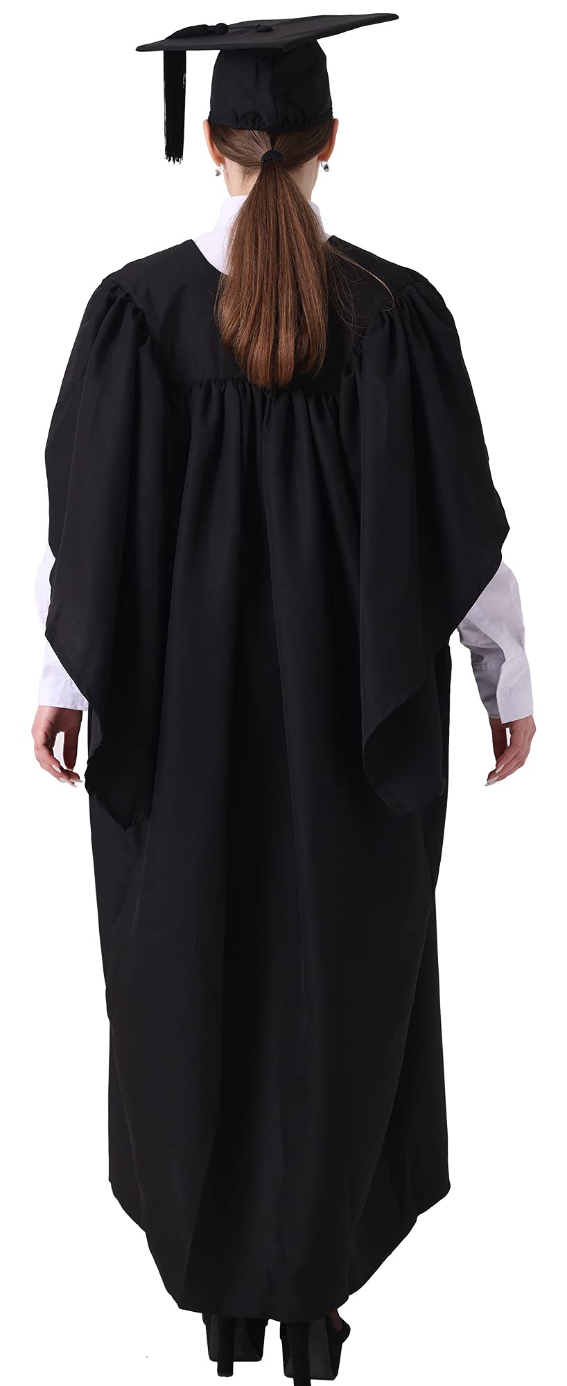GraduatePro Abschluss Talar Bachelor Robe Uni Geschenke Outfit Akademischer Abitur Schwarz