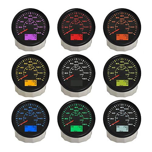 image for ELING Universal GPS Speedometer Gauge 160MPH 220KM/H Trip Counter Odom