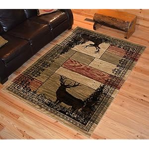 Mayberry Rugs Woodgrain Elk Area Rug, 2'3"x3'3", Multi Mayberry Rugs Woodgrain Elk Area Rug 23×33 Multi