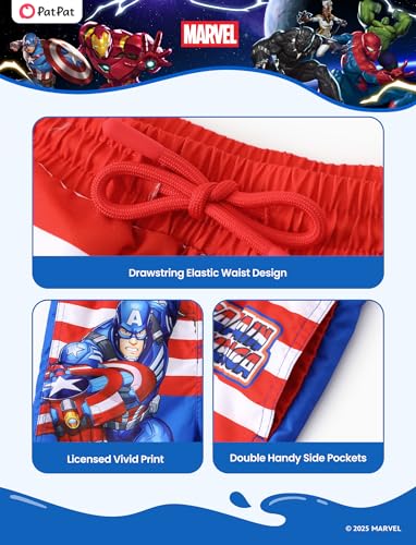 Image of Disney Stitch Spiderman Cars Winnie Toy Story Boy Swim Trunks UPF 50+Swim Shorts Compression Liner & Quick-Dry &Pockets 2-13Y