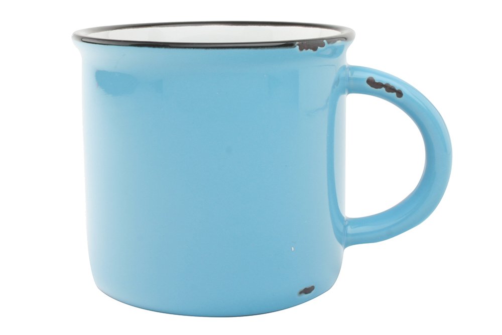 Teal Stoneware Mug Set of 4 by Canvas Home