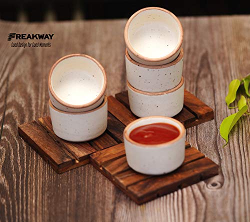 Image of Freakway Ceramic Classic Bowl - 40ml, Set of 6, Off-White