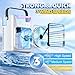 Portable Air Conditioner, 4 in 1 Mini Air Conditioner with 650ml Water Tank, Portable Air Cooler with 3 Speeds & 7 LED Lights, Personal Desktop Cooling Fan for Car Home Camping Room