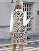 Zeagoo Fall Dresses for Women 2025 Sleeveless Leopard Vest Dresses with Pockets V Neck Knit Sweater Vest Dress Business Casual Pullover Sweater L #5