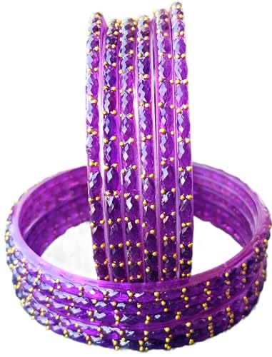 Image of JPS Plain and Glossy Finished Raindrop Glass Bangles Set for Women & Girls | Traditional Ethnic Chudi for Wedding, Party & Regular- Set of 12 Pcs of One Colour | Wedding Special