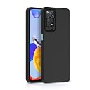 Pikkme Mi Redmi Note 11 / Note 11s Back Cover Soft Matte Liquid Silicone TPU | Camera Protection | Shockproof Slim Back Case for Mi Redmi Note 11 / Note 11s (Black) gallery image