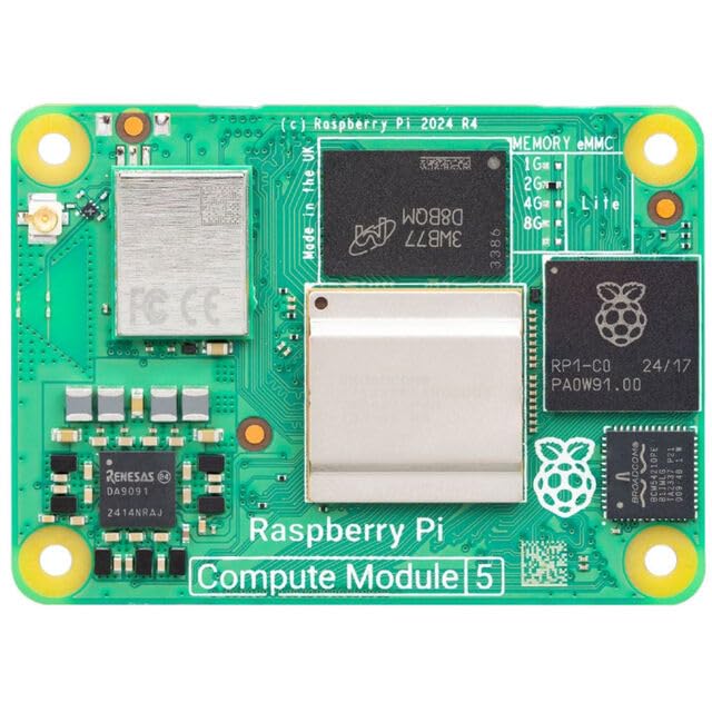 Raspberry Pi System-On-Modules - SOM CM5002016 16GB 2GB RAM, eMMC, BCM2712 Quad-Core, System-On-Module